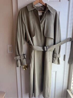 Aritzia Wilfred Olive Trench Coat with Belt